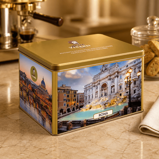 🇮🇹 Matilde Vicenzi Roma Tin – výber talianskeho pečiva v krásnej darčekovej dóze 920g Taliansko