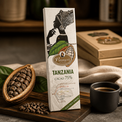 Vannucci Tanzania – extra horká čokoláda 75 % kakaa 100g Taliansko