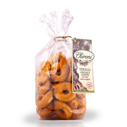 Slané praclíky s cibuľkou a hrozienkami 250g Taliansko
