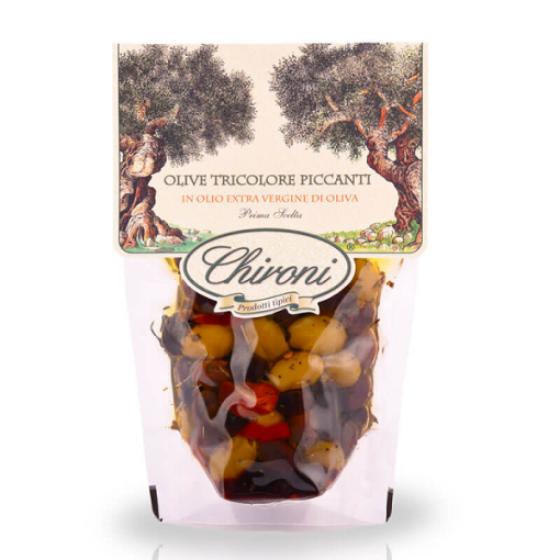 Pikantné tri druhy olív zo Sardínie 250g Taliansko