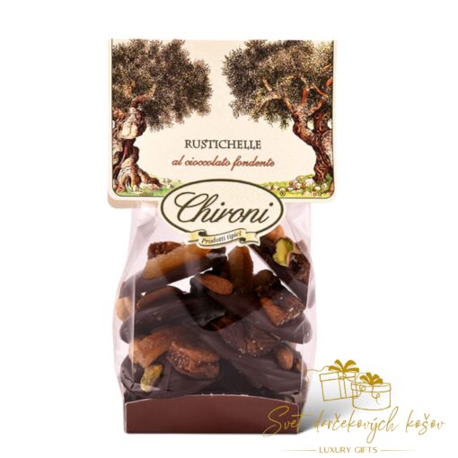 Plátky horkej čokolády so sušeným ovocím a mix orechmi 150g Taliansko
