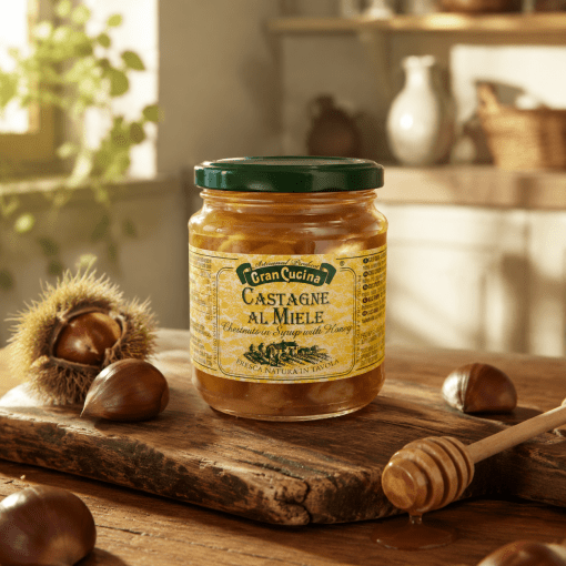 Castagne al Miele – Gaštany v mede 350g Taliansko