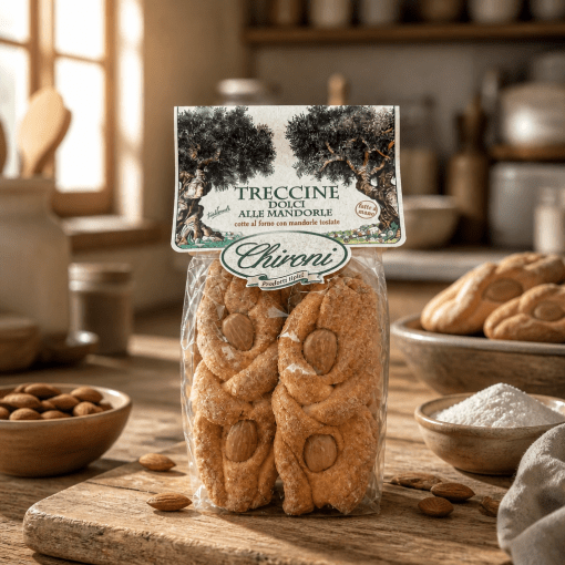Chironi Treccine Dolci alle Mandorle – sladké pletenky s mandľami 200g Taliansko