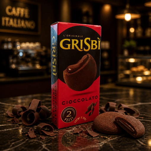 Grisbi Cioccolato – sušienky plnené čokoládovým krémom 30g Taliansko