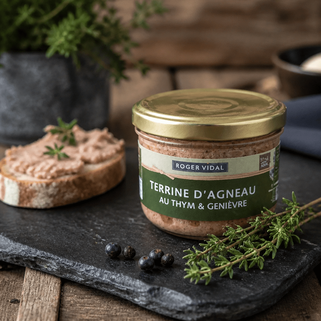 Roger Vidal - Jahňacia terina s tymianom a borievkou 180g Francúzsko